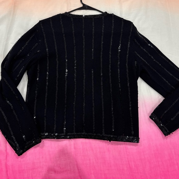 Jones New York Black Sequin Bow Jacket - Picture 7 of 7